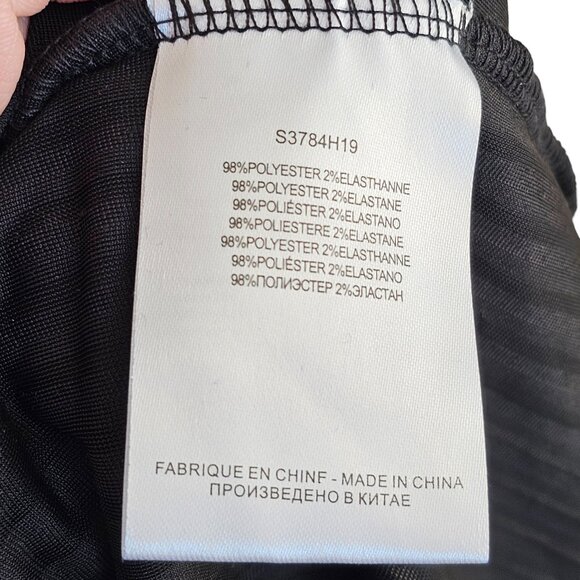 Molly Bracken NWT Black Velvet Long Sleeve Lightweight Sheer Top Sz S / M - Picture 9 of 11